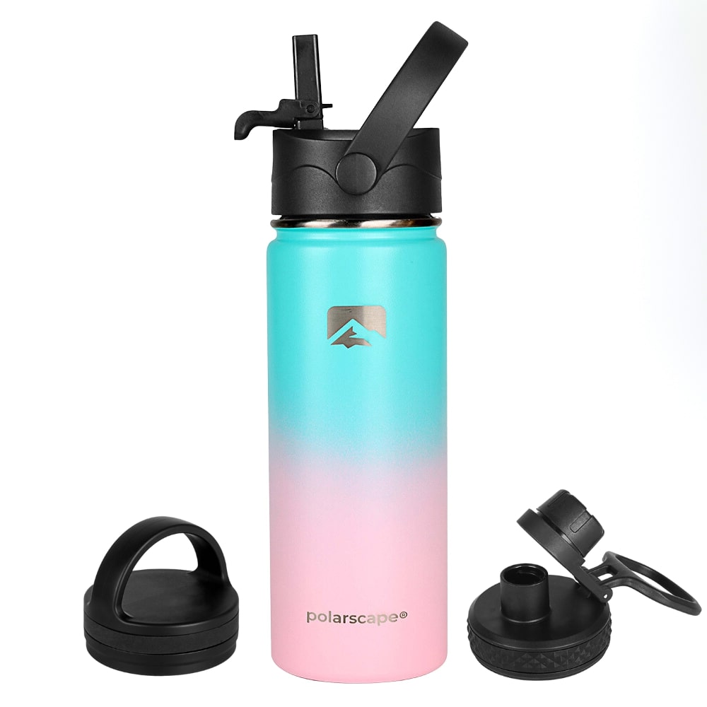 Insulated Water Bottle With Straw Wide Mouth 500 ml Bubble Bliss