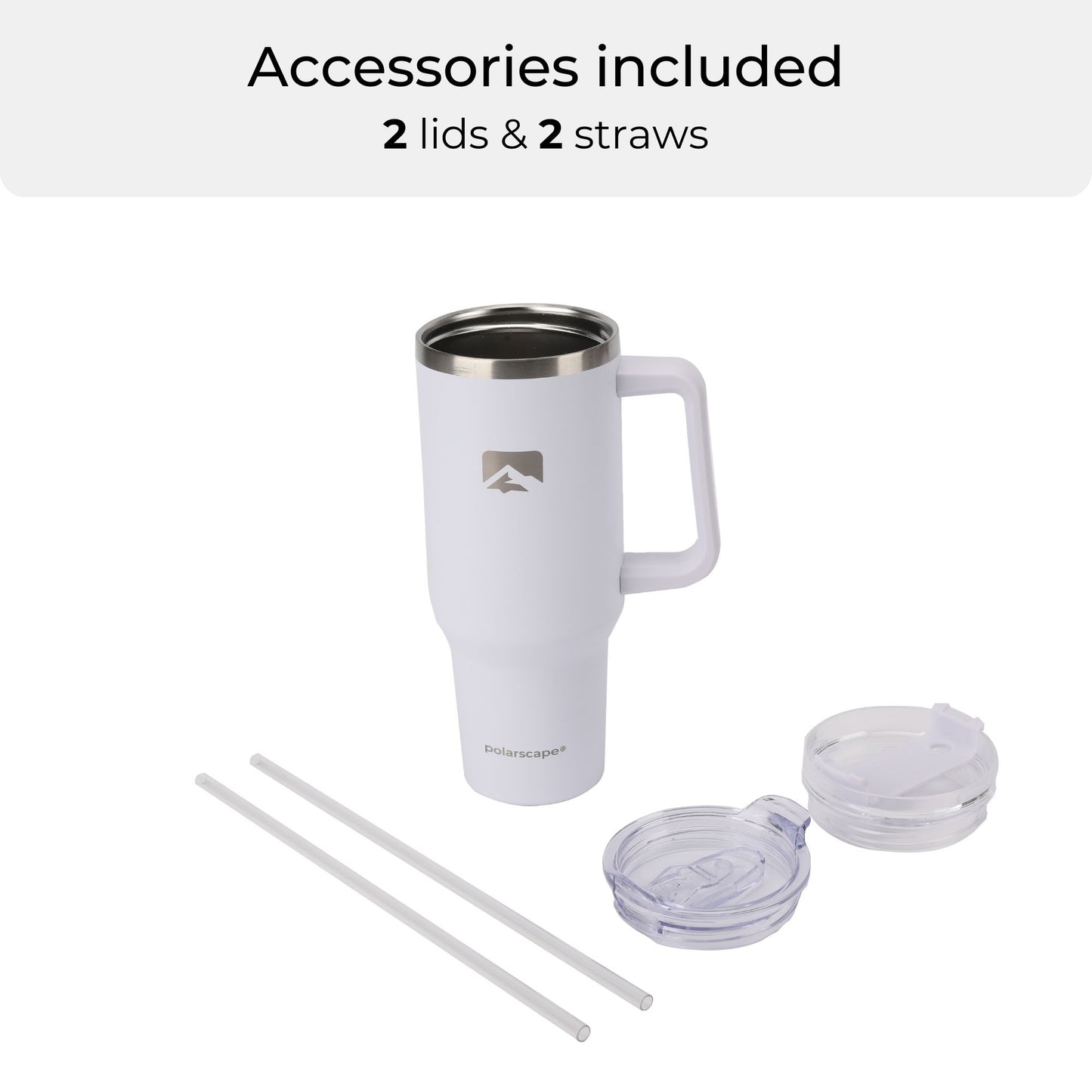 Tumbler with Straw and Lid 40oz White