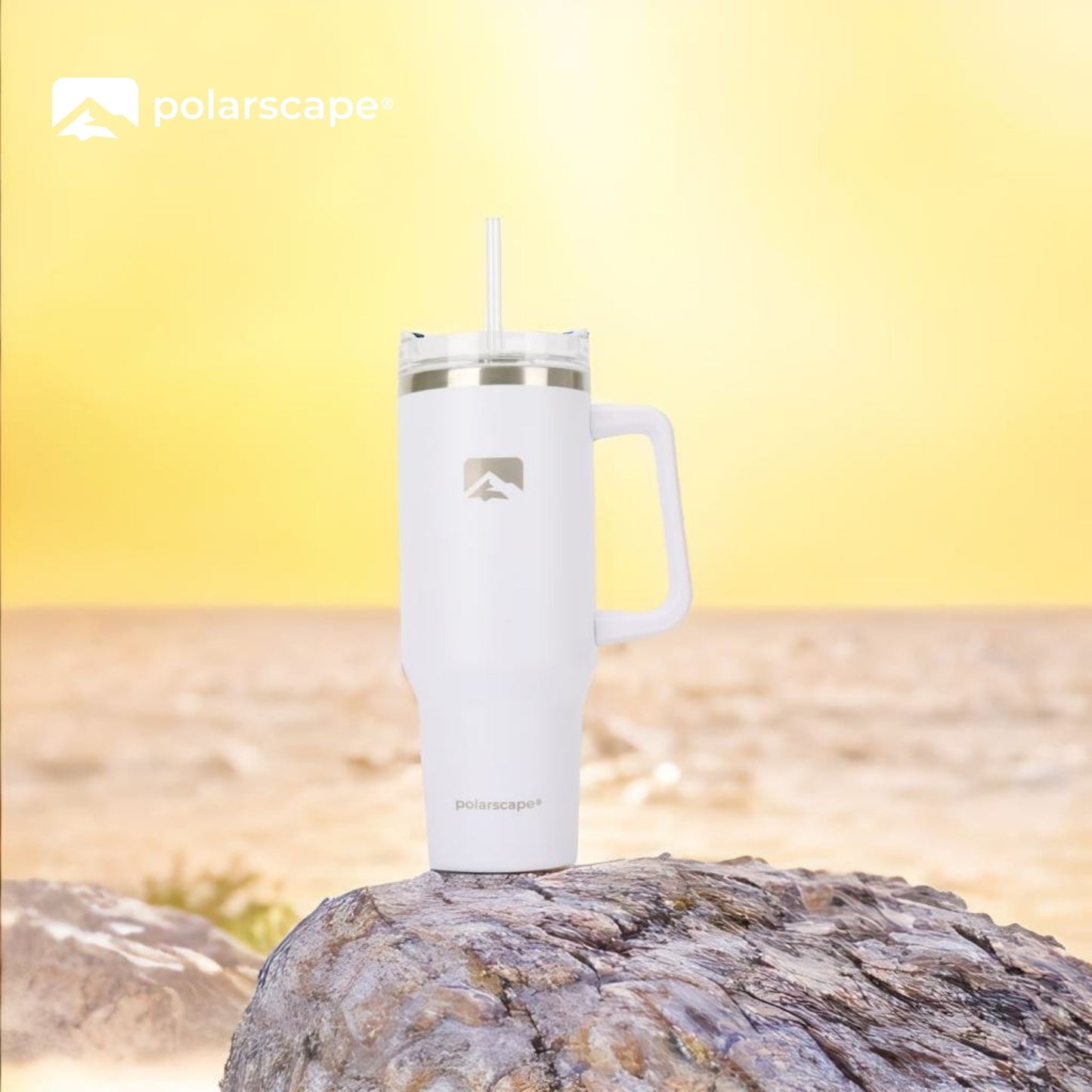 Tumbler with Straw and Lid 40oz White