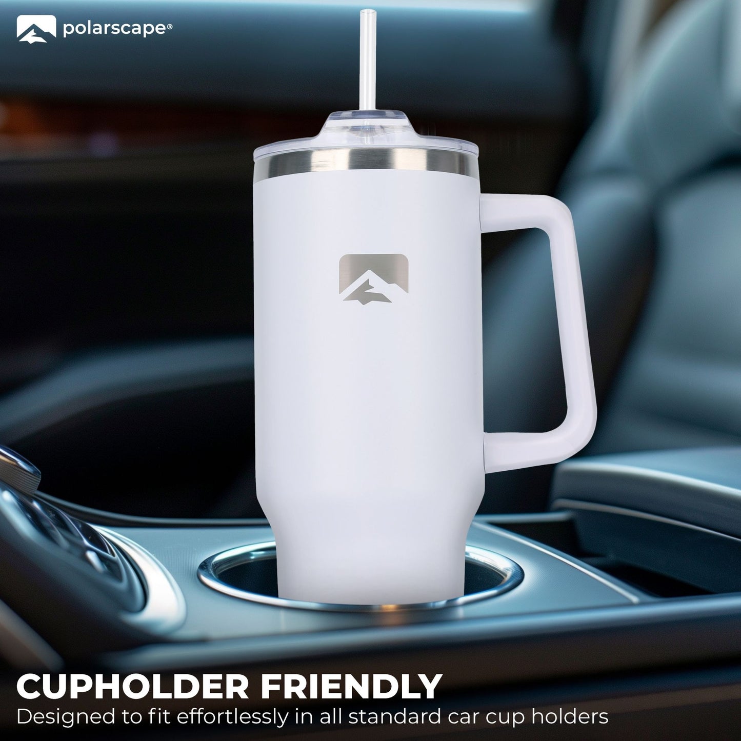 Tumbler with Straw and Lid 40oz White
