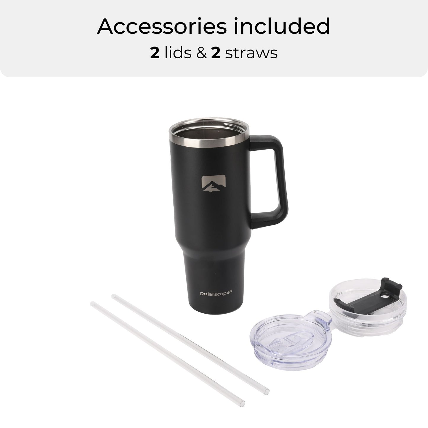 Tumbler with Straw and Lid 40oz Black
