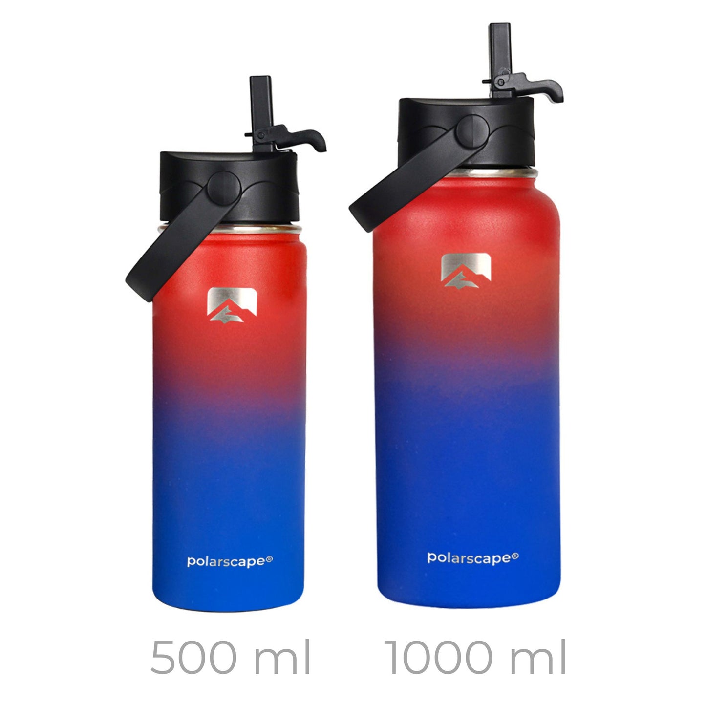 Insulated Water Bottle With Straw Wide Mouth 500 ml Plum