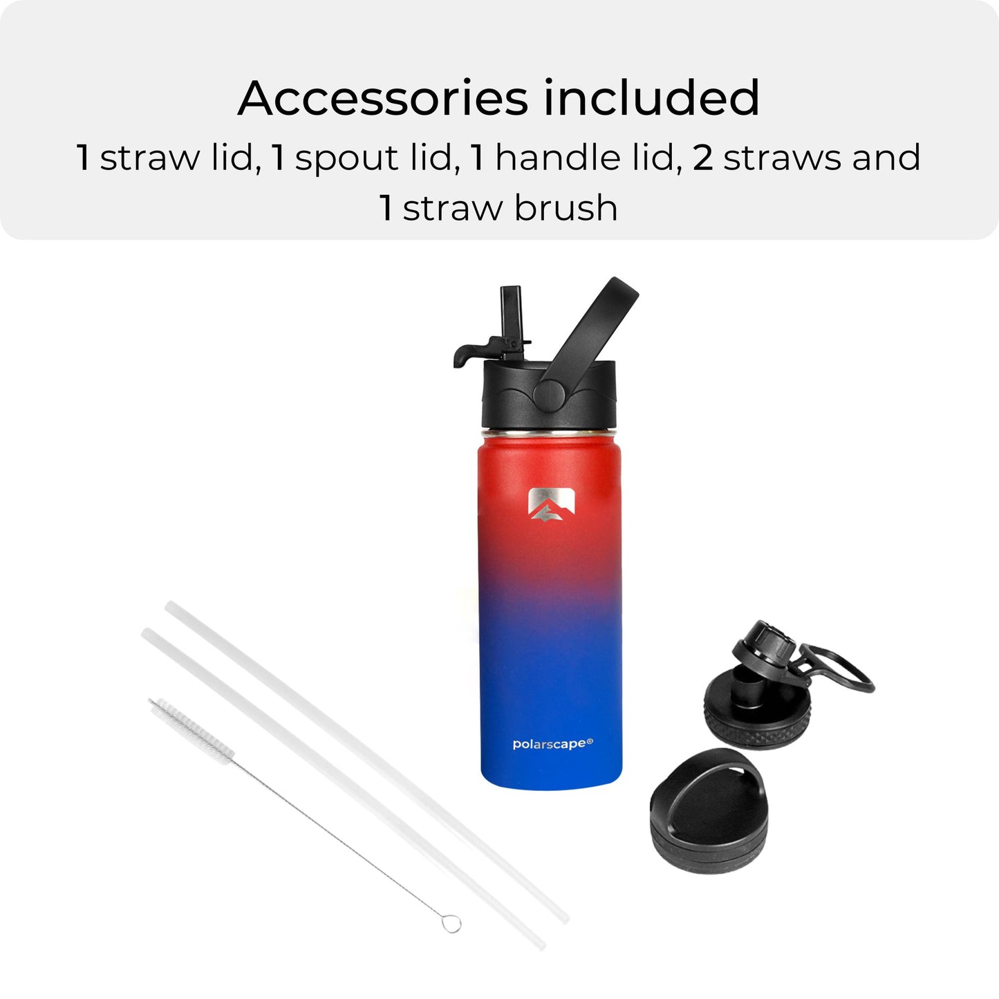 Insulated Water Bottle With Straw Wide Mouth 500 ml Plum