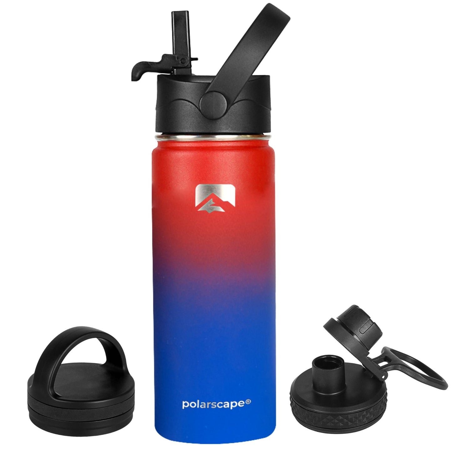 Insulated Water Bottle With Straw Wide Mouth 500 ml Plum