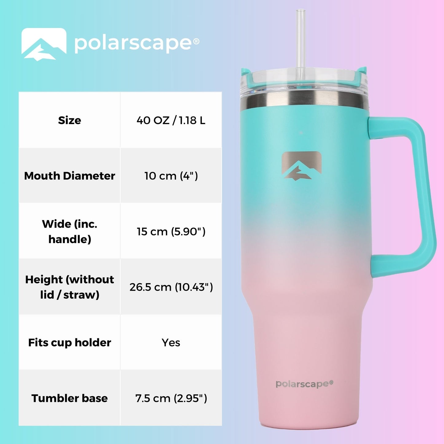 Tumbler with Straw and Lid 40oz Bubble Bliss