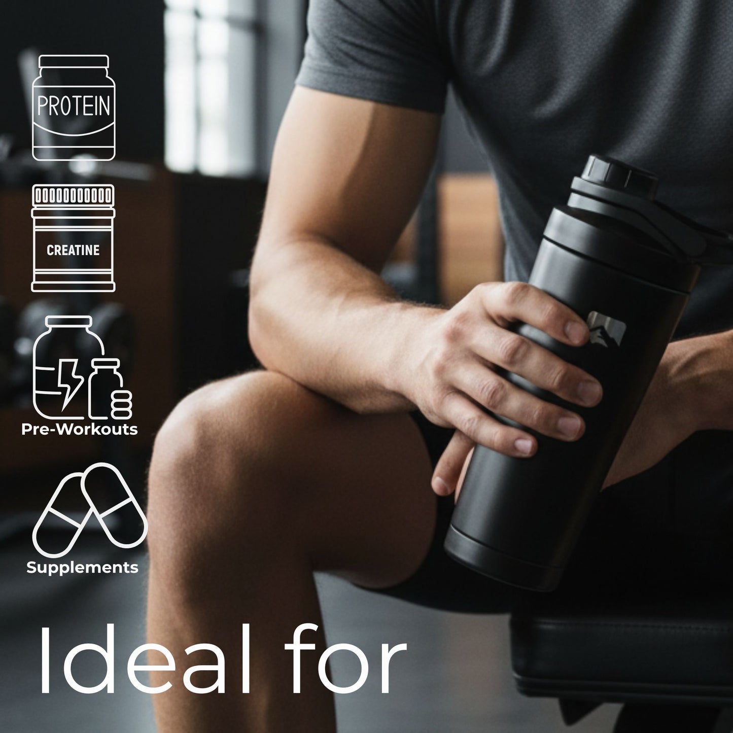 Stainless Steel Protein Shaker 750ml - Breeze