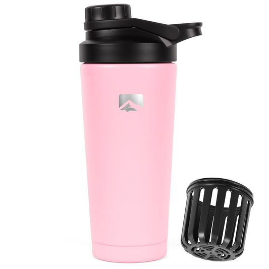 Stainless Steel Protein Shaker 750ml - Rose